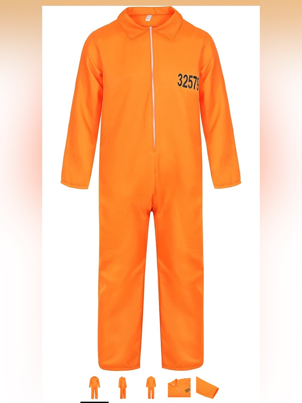 Unisex Oversized Onesie jail uniform cosplay costumes NWT